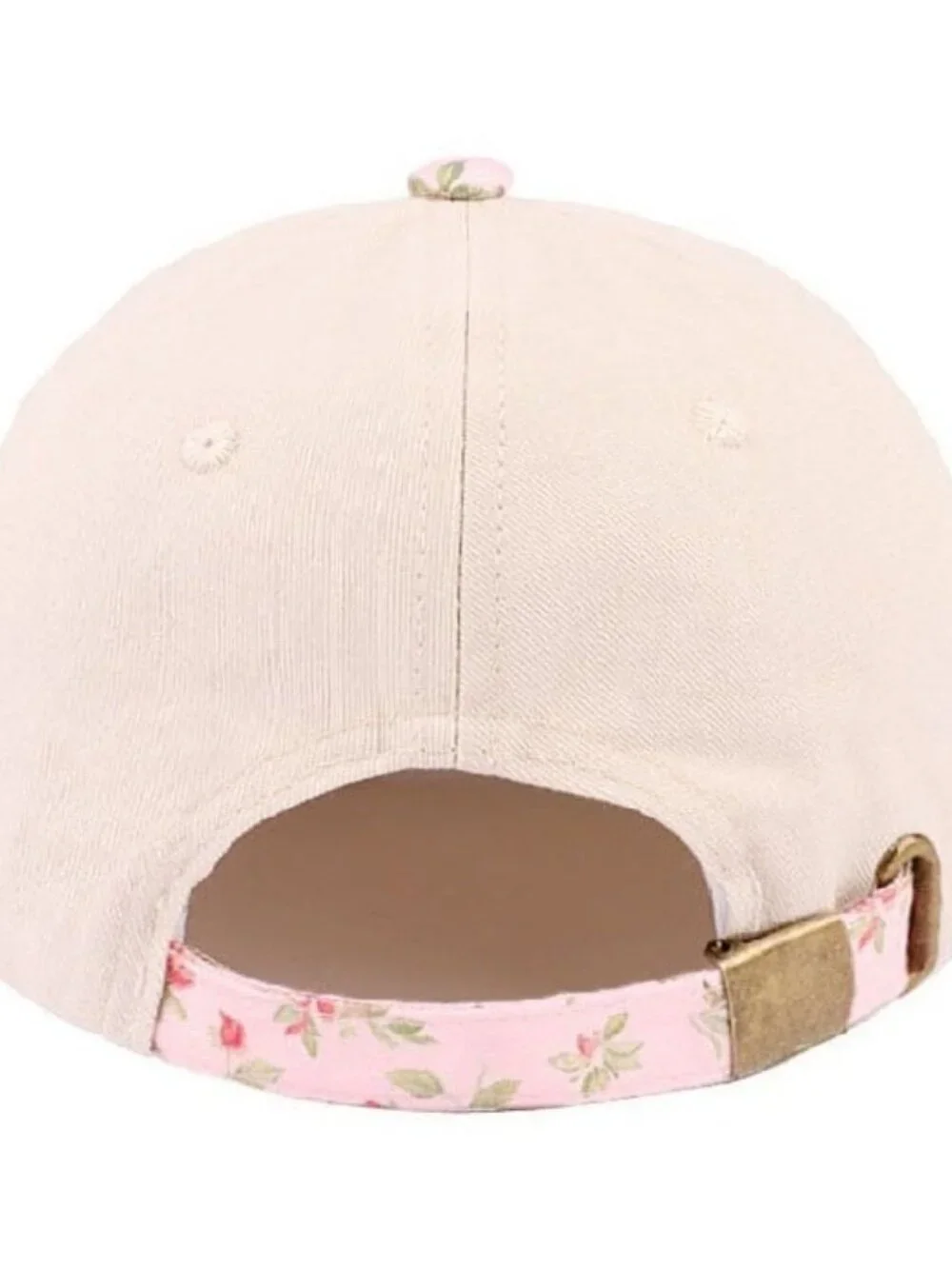 Amen pink floral two tone cotton hat
